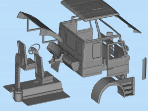 STL printable Cab Old Truck Sweden 3D Print Model