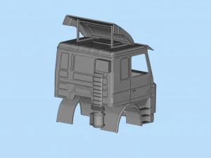 STL printable Cab Old Truck Sweden 3D Print Model