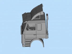 STL printable Cab Old Truck Sweden 3D Print Model