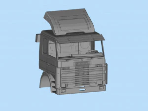 STL printable Cab Old Truck Sweden 3D Print Model