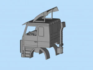 STL printable Cab Old Truck Sweden 3D Print Model