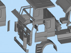 Stara ciężarówka z kabiną STL do druku w Szwecji Model do druku 3D