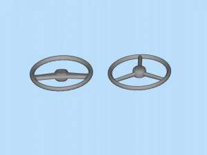 Free STL printable steering wheel for semi truck model kits 3D Print Model