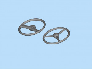 Yarı kamyon model kitleri için ücretsiz STL yazdırılabilir direksiyon 3D Baskı Modeli