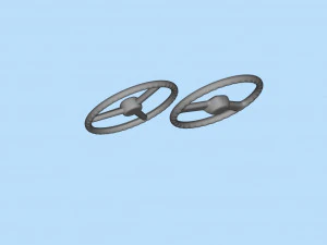 Free STL printable steering wheel for semi truck model kits 3D Print Model