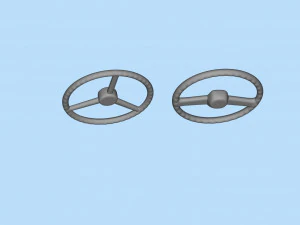 Free STL printable steering wheel for semi truck model kits 3D Print Model
