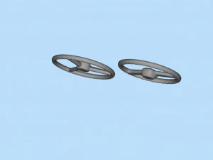 Free STL printable steering wheel for semi truck model kits 3D Print Model