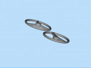 Free STL printable steering wheel for semi truck model kits 3D Print Model