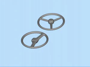 Free STL printable steering wheel for semi truck model kits 3D Print Model