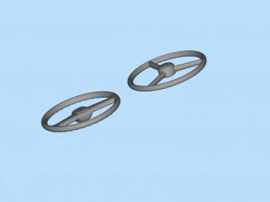 Free STL printable steering wheel for semi truck model kits 3D Print Model