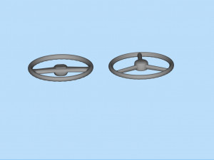 Yarı kamyon model kitleri için ücretsiz STL yazdırılabilir direksiyon 3D Baskı Modeli