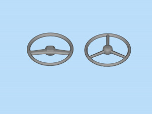 Yarı kamyon model kitleri için ücretsiz STL yazdırılabilir direksiyon 3D Baskı Modeli