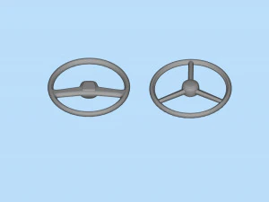 Free STL printable steering wheel for semi truck model kits 3D Print Model