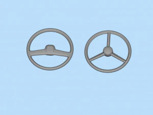 Free STL printable steering wheel for semi truck model kits 3D Print Model