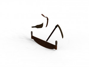 STL printable Sickle Scythe Old Farm Tool saw and machete 3D Print Model
