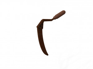STL printable Sickle Scythe Old Farm Tool saw and machete 3D Print Model