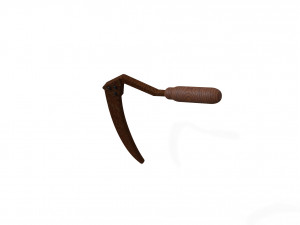 STL printable Sickle Scythe Old Farm Tool saw and machete 3D Print Model