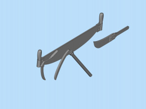 STL printable Sickle Scythe Old Farm Tool saw and machete 3D Print Model