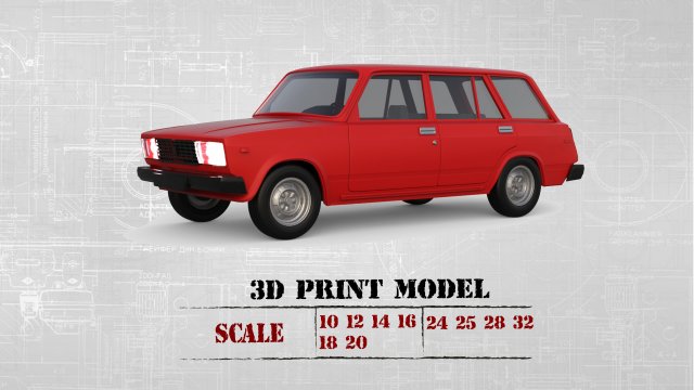Printables STL Lada Riva Nova Signet Classic Cars 3Dプリントモデル .c4d .max .obj .3ds .fbx .stl .blend 