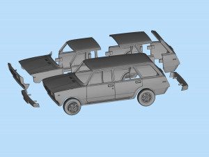 Printables STL Lada Riva Nova Signet Classic Cars 3Dプリントモデル