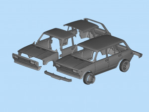 Printables STL Lada Riva Nova Signet Classic Cars 3Dプリントモデル