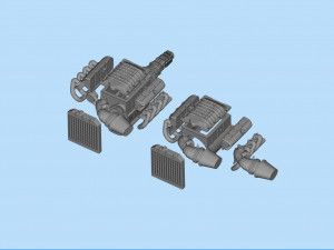 3D printable model ENGINE rccar or truck 3D Принт Модель