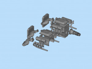3D printable model ENGINE rccar or truck 3D Принт Модель