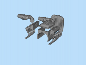 3D printable model ENGINE rccar or truck 3D Принт Модель