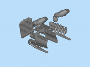 3D printable model ENGINE rccar or truck 3D Принт Модель