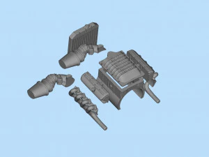 3D printable model ENGINE rccar or truck 3D Print Model