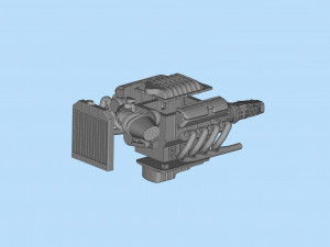 3D printable model ENGINE rccar or truck 3D Принт Модель