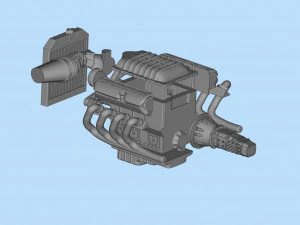 3D printable model ENGINE rccar or truck 3D Print Model