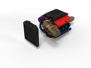 3D printable model ENGINE rccar or truck 3D Принт Модель