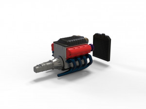 3D printable model ENGINE rccar or truck 3D Принт Модель