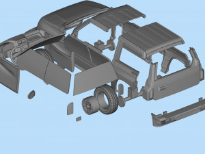 Printable body car Geo Tracker Sidekick Santana Vitara Modello di stampa 3D