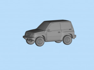 Printable body car Geo Tracker Sidekick Santana Vitara Modello di stampa 3D