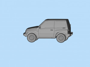 Printable body car Geo Tracker Sidekick Santana Vitara Modello di stampa 3D