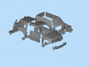 Printable body car Geo Tracker Sidekick Santana Vitara Modello di stampa 3D