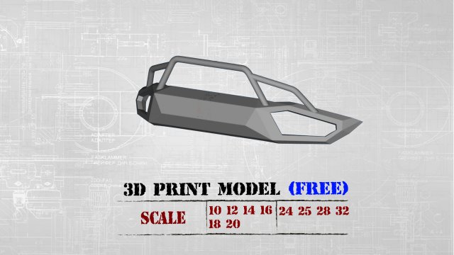 Printable STL Front Bumper Bullbar KITS 3D Print Model .c4d .max .obj .3ds .fbx .stl .blend 