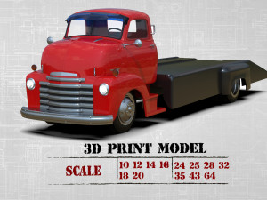 Printable STL Custom Hauler Built Ramp Tow Truck COE 3D 打印模型