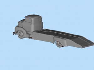 Printable STL Custom Hauler Built Ramp Tow Truck COE Model Cetak 3D