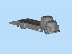 Printable STL Custom Hauler Built Ramp Tow Truck COE Model Cetak 3D