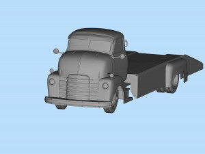 Printable STL Custom Hauler Built Ramp Tow Truck COE Model Cetak 3D
