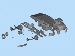 Printable STL Custom Hauler Built Ramp Tow Truck COE Model Cetak 3D