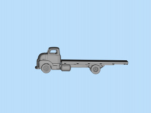 STL files Hauler Cab Over Engine longbed flatbed old Truck COE 3Dプリントモデル