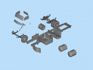 STL files Hauler Cab Over Engine longbed flatbed old Truck COE 3Dプリントモデル