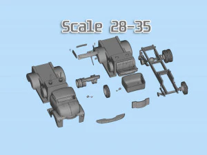 Best STL for 3D printer Cool Car Hauler COE ratrod lowered truck 3D Print Model
