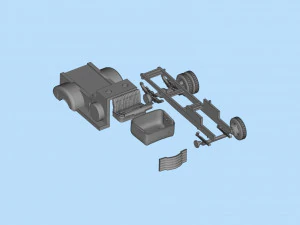Best STL for 3D printer Cool Car Hauler COE ratrod lowered truck 3D Print Model