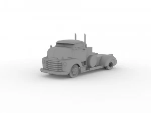 Best STL for 3D printer Cool Car Hauler COE ratrod lowered truck 3D Print Model