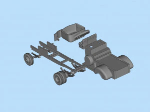 Best STL for 3D printer Cool Car Hauler COE ratrod lowered truck 3D Print Model